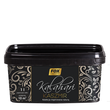 KALAHARI KASZMIR 1 L KREMOWY | ZESTAW PROMOCYJNY: INITIUM 1L + PĘDZEL DEKORACYJNY 76MM 5905400671971