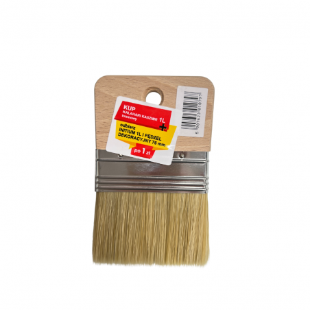 KALAHARI KASZMIR 1 L KREMOWY | ZESTAW PROMOCYJNY: INITIUM 1L + PĘDZEL DEKORACYJNY 76MM 5905400671971