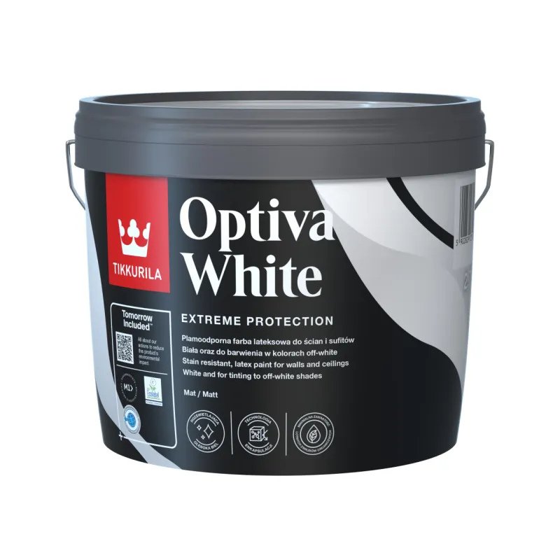 Tikkurila Optiva White - lateksowa farba do ścian i sufitów MAT 