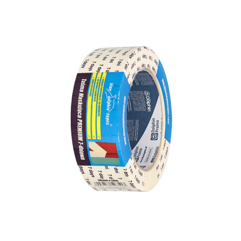 Taśma maskująca PREMIUM 7-dniowa Blue Dolphin MT-627 38mm x 50m - biała