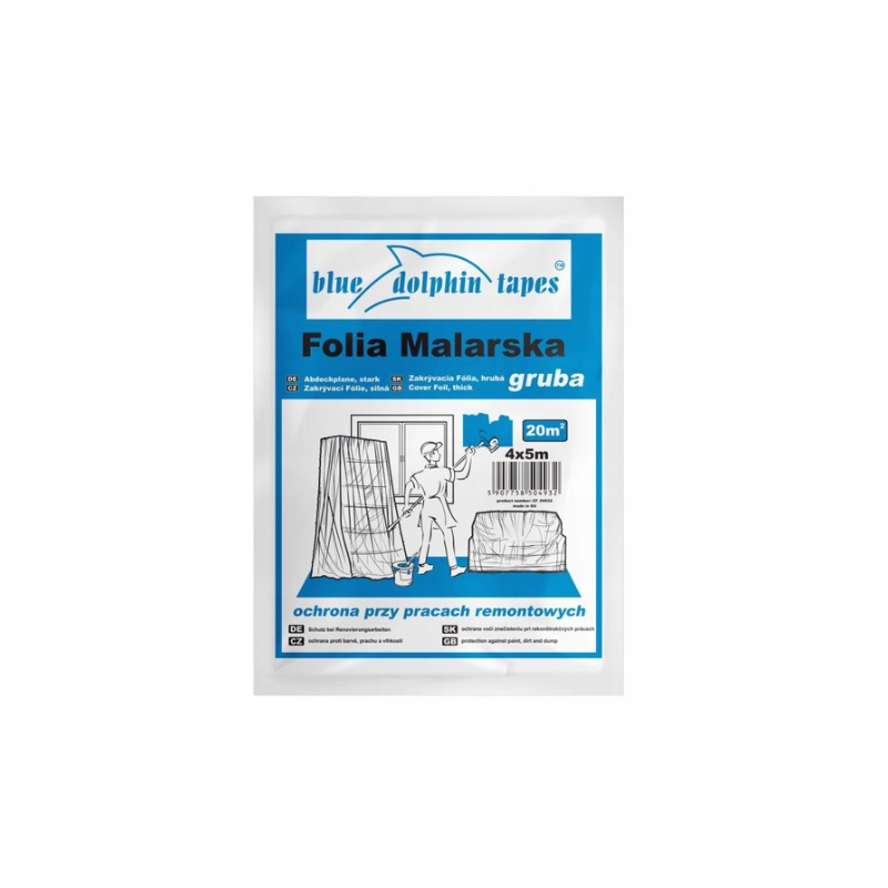 Folia Malarska BDT GRUBA CF-380 4 m x 5 m Blue Dolphin 5907758504932