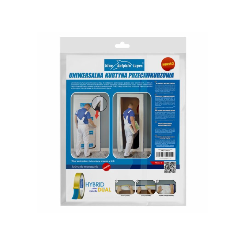 Kurtyna przeciwkurzowa 100 x 215cm Blue Dolphin 5907758505120