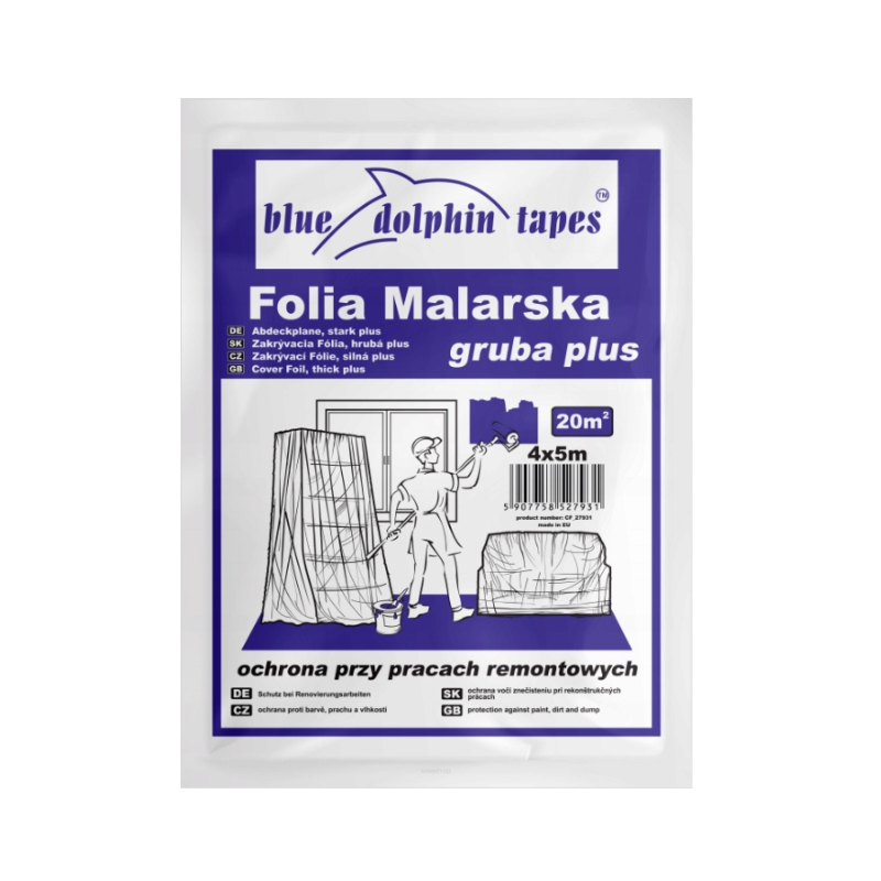 Folia malarska BDT GRUBA PLUS CF-640 4 m x 5 m Blue Dolphin 5907758527931
