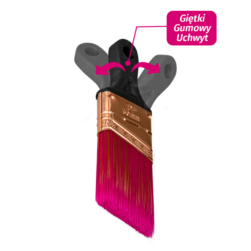 Pędzel Malarski NINJA 330 SOFT HANDLE 50 mm / 2'' - Blue Dolphin Profesjonalny Precyzyjny